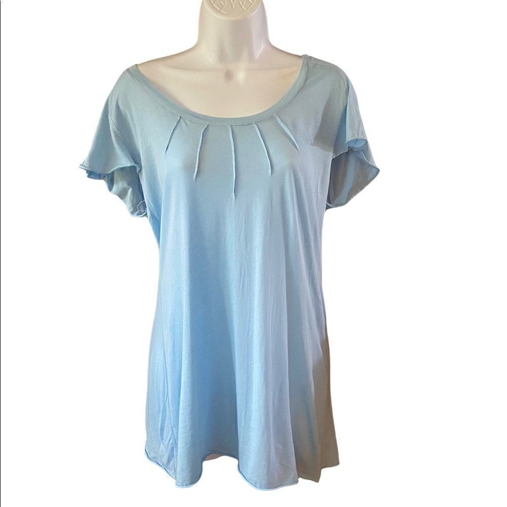 Da-Nang Baby Blue Scoop Neck T Size S